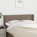 sengegavl med kanter 147x16x78/88 cm stof gråbrun
