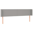 sengegavl med kanter 163x16x78/88 cm stof lysegrå