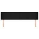sengegavl med kanter 163x16x78/88 cm stof sort