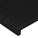 sengegavl med kanter 163x16x78/88 cm stof sort