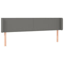sengegavl med kanter 203x16x78/88 cm stof mørkegrå
