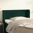 sengegavl med kanter 93x16x78/88 cm fløjl mørkegrøn