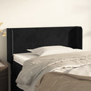 sengegavl med kanter 103x16x78/88 cm fløjl sort