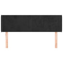sengegavl med kanter 147x16x78/88 cm fløjl sort
