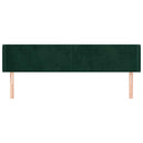 sengegavl med kanter 163x16x78/88 cm fløjl mørkegrøn