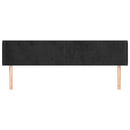 sengegavl med kanter 183x16x78/88 cm fløjl sort