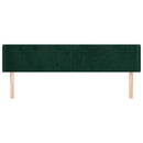sengegavl med kanter 203x16x78/88 cm fløjl mørkegrøn