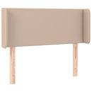 sengegavl med kanter 83x16x78/88 cm kunstlæder cappuccino