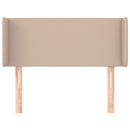 sengegavl med kanter 83x16x78/88 cm kunstlæder cappuccino