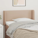 sengegavl med kanter 83x16x78/88 cm kunstlæder cappuccino