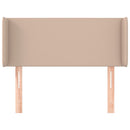 sengegavl med kanter 93x16x78/88 cm kunstlæder cappuccino