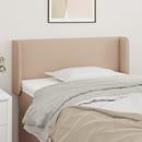 sengegavl med kanter 93x16x78/88 cm kunstlæder cappuccino