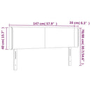 sengegavl med kanter 147x16x78/88 cm kunstlæder cremefarvet