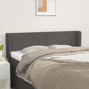 sengegavl med kanter 147x16x78/88 cm kunstlæder grå