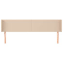 sengegavl med kanter 163x16x78/88 cm kunstlæder cappuccino