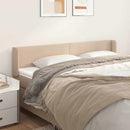 sengegavl med kanter 163x16x78/88 cm kunstlæder cappuccino