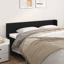 sengegavl med kanter 183x16x78/88 cm kunstlæder sort