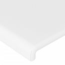 sengegavl med kanter 183x16x78/88 cm kunstlæder hvid