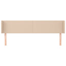 sengegavl med kanter 183x16x78/88 cm kunstlæder cappuccino
