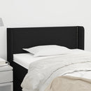 sengegavl med kanter 103x16x78/88 cm stof sort