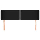 sengegavl med kanter 147x16x78/88 cm stof sort