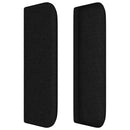 sengegavl med kanter 163x16x78/88 cm stof sort
