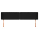 sengegavl med kanter 183x16x78/88 cm stof sort