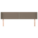 sengegavl med kanter 203x16x78/88 cm stof gråbrun
