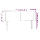 sengegavl med kanter 147x16x78/88 cm fløjl sort
