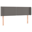 sengegavl med kanter 147x16x78/88 cm kunstlæder grå