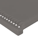 sengegavl med kanter 183x16x78/88 cm kunstlæder grå