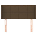 sengegavl med kanter 93x16x78/88 cm stof mørkebrun