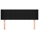 sengegavl med kanter 147x16x78/88 cm stof sort