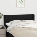 sengegavl med kanter 147x16x78/88 cm stof sort