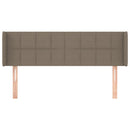 sengegavl med kanter 147x16x78/88 cm stof gråbrun