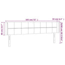 sengegavl med kanter 183x16x78/88 cm stof sort