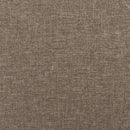 sengegavl med kanter 183x16x78/88 cm stof gråbrun