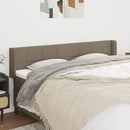 sengegavl med kanter 183x16x78/88 cm stof gråbrun