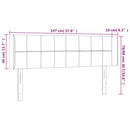 sengegavl med kanter 147x16x78/88 cm fløjl sort