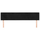 sengegavl med kanter 163x16x78/88 cm fløjl sort