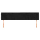 sengegavl med kanter 183x16x78/88 cm fløjl sort