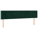 sengegavl med kanter 183x16x78/88 cm fløjl mørkegrøn