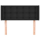 sengegavl med kanter 83x16x78/88 cm kunstlæder sort
