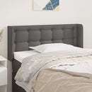 sengegavl med kanter 83x16x78/88 cm kunstlæder grå
