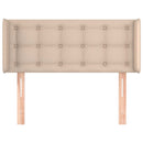 sengegavl med kanter 83x16x78/88 cm kunstlæder cappuccino