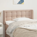 sengegavl med kanter 93x16x78/88 cm kunstlæder cappuccino