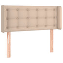 sengegavl med kanter 103x16x78/88 cm kunstlæder cappuccino