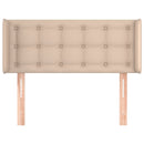 sengegavl med kanter 103x16x78/88 cm kunstlæder cappuccino