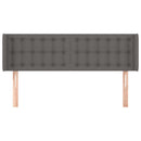 sengegavl med kanter 147x16x78/88 cm kunstlæder grå