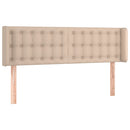 sengegavl med kanter 147x16x78/88 cm kunstlæder cappuccino